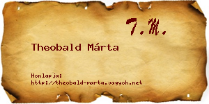 Theobald Márta névjegykártya